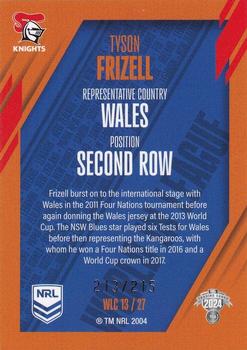 2024 NRL Traders Titanium - World In League Copper #WLC13 Tyson Frizell Back